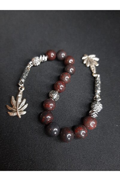 MRYart Red Tiger's Eye Natural Stone Zaza Prayer Beads
