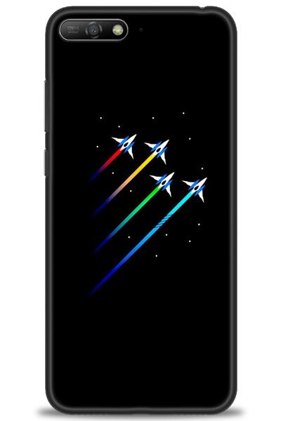 Rulet Aksesuar غطاء متوافق مع هاتف هواوي Y6 2018 HD مطبوع - غطاء سيليكون مصمم...