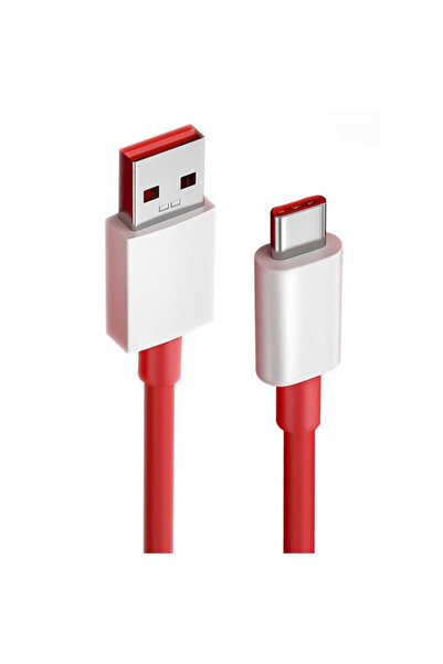 PRESTIGE CHARGE USB to USB-C Cable for Data and Fast Charging 6A, WarpCharge 30W for OnePlus, 2m, Red