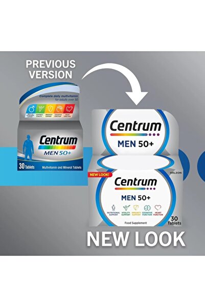 Centrum أقراص للرجال فوق سن 50 عامًا، 30 قرصًا
