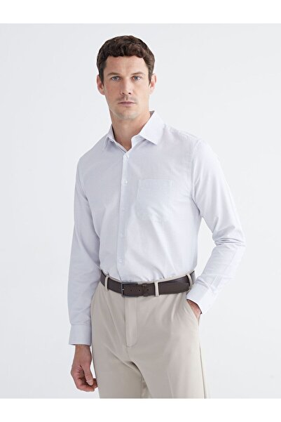 LC Waikiki Ανδρικό πουκάμισο με κανονική εφαρμογή καρό γαμπαρντίνα