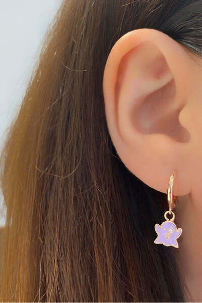 arcina jewellery Ghost Lilac Earrings - 925 Sterling Silver, Rose Gold Plated