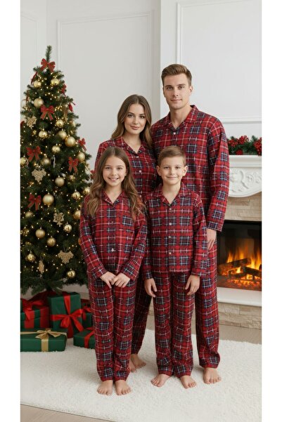 ARN HOMEWEAR aile kombini pijama takımı süet kumaş anne-baba-oğul-kız ( tek takım fiyatıdır)