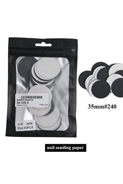 choice2 50 قطعة من أقراص ورق صنفرة الأظافر المصنوعة من الفولاذ المقاوم للصدأ بقطر 35 مم (20/25/35 مم) لإزالة الجلد الميت والمسامير من القدمين (G240).