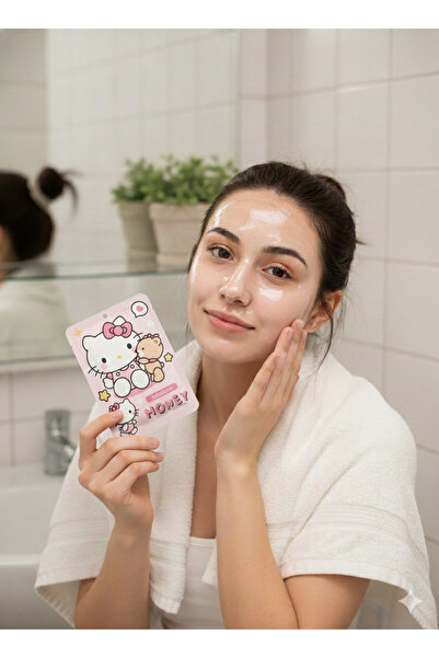 burjalmodah Hello Kitty Honey Face Mask | Moisturizing and Nourishing for the Skin (2 pieces)