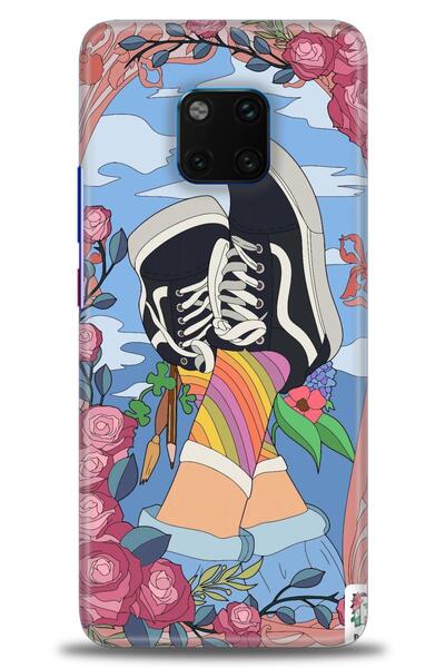 Rulet Aksesuar غطاء متوافق مع هاتف هواوي ميت 20 برو HD مطبوع - غطاء سيليكون م...