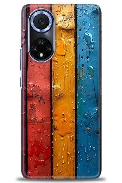 Rulet Aksesuar غطاء متوافق مع هاتف هواوي هونر 50 HD مطبوع + واقي شاشة سيراميك...