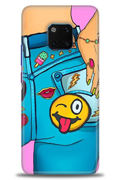 Rulet Aksesuar غطاء متوافق مع هاتف هواوي ميت 20 برو HD مطبوع - غطاء سيليكون م...