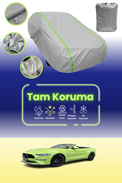 Dokaca Neo غطاء حماية للسيارة باللون الرمادي النيون قماش مجدّل فورد موستانج كونفيرتيبل 4 متوافق مع السيارة