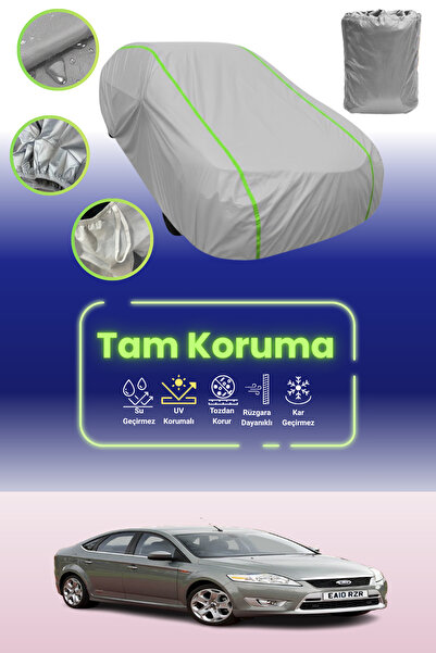 Dokaca Neo غطاء حماية للسيارة باللون الرمادي النيون قماش مجدّل فورد مونديو سيدان 2007 - 2015 متوافق مع غطاء حماية السيارة