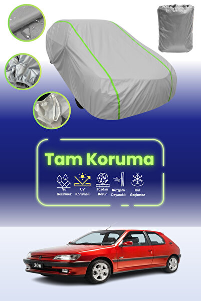 Dokaca Neo غطاء حماية للسيارة باللون الرمادي النيون قماش مجدّل لسيارة بيجو 30...