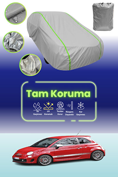 Dokaca Neo غطاء حماية للسيارة باللون الرمادي النيون قماش مجدّل Fiat 500 Abart...