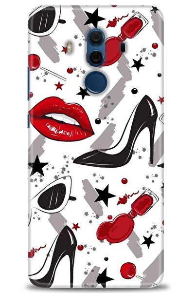 Rulet Aksesuar غطاء متوافق مع هاتف هواوي ميت 10 برو HD مطبوع - غطاء سيليكون م...