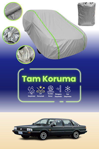 Dokaca Neo غطاء حماية للسيارة باللون الرمادي النيون قماش مجدّل فولكس فاجن سانتانا 1982 - 1985 متوافق مع غطاء حماية السيارة