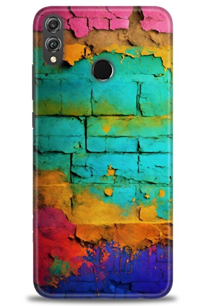 Rulet Aksesuar غطاء متوافق مع هاتف هواوي هونر 8X HD مطبوع - غطاء سيليكون مصمم...