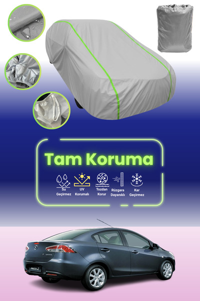 Dokaca Neo غطاء حماية للسيارة باللون الرمادي النيون قماش مجدّل مازدا 2 / ديمي...