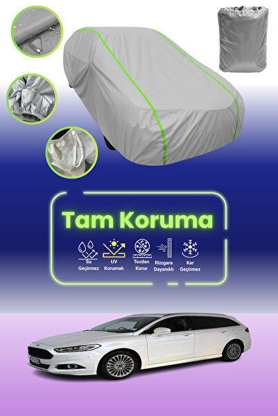 Dokaca Neo غطاء حماية للسيارة باللون الرمادي النيون قماش مجدّل فورد مونديو وا...