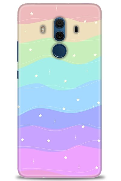 Rulet Aksesuar غطاء متوافق مع هاتف هواوي ميت 10 برو HD مطبوع - غطاء سيليكون م...