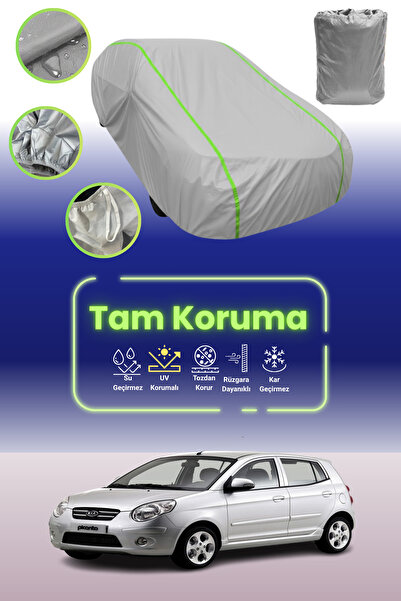 Dokaca Neo غطاء حماية للسيارة باللون الرمادي النيون قماش مجدّل كيا بيكانتو 20...