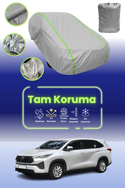 Dokaca Neo غطاء حماية للسيارة باللون الرمادي النيون قماش مجدّل تويوتا كيجانج 1إنوفا زينكس 3 متوافق مع غطاء حماية السيارة