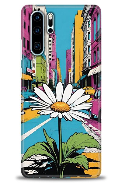 Rulet Aksesuar غطاء متوافق مع هاتف هواوي P30 Pro HD مطبوع - غطاء سيليكون بتصم...