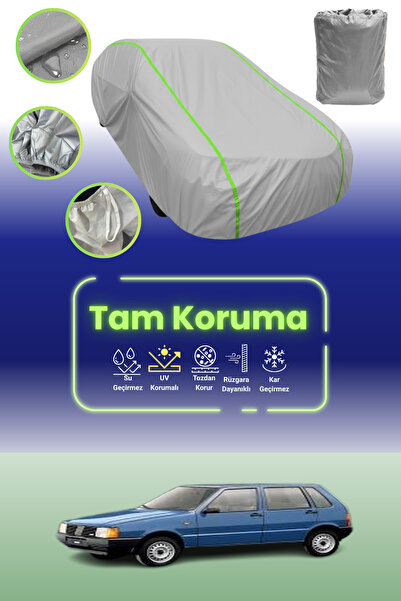 Dokaca Neo غطاء حماية للسيارة باللون الرمادي النيون قماش مجدّل فيات أونو 5 أب...