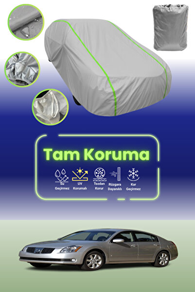 Dokaca Neo غطاء حماية للسيارة باللون الرمادي النيون قماش مجدّل نيسان ماكسيما 2004 - 2009 متوافق مع غطاء حماية السيارة