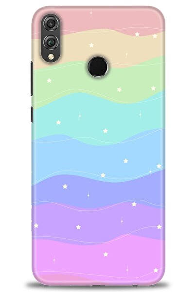 Rulet Aksesuar غطاء متوافق مع هاتف هواوي هونر 8X HD مطبوع - غطاء سيليكون مصمم...