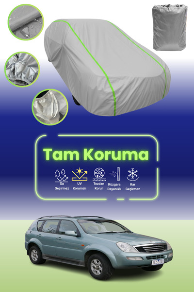 Dokaca Neo غطاء حماية للسيارة باللون الرمادي النيون قماش مجدّل سانج يونج ريكستون 2001 - 2006