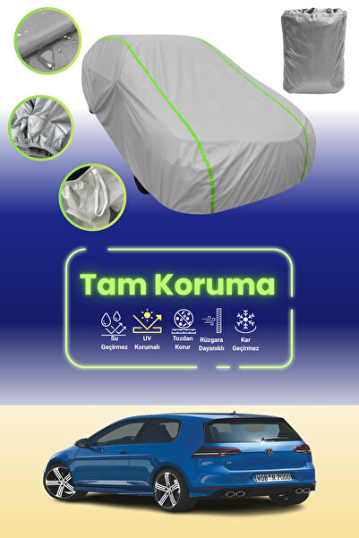 Dokaca Neo غطاء حماية للسيارة باللون الرمادي النيون قماش مجدّل فولكس فاجن جول...