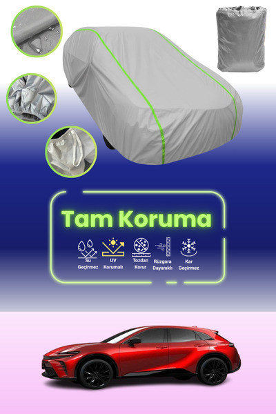 Dokaca Neo غطاء حماية للسيارة من القماش الرمادي النيون قماش مجدّل تويوتا كراون Xvi سبورت متوافق مع غطاء حماية السيارة من القماش