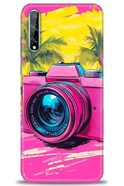 Rulet Aksesuar غطاء متوافق مع هاتف هواوي P Smart S HD مطبوع - غطاء سيليكون مص...