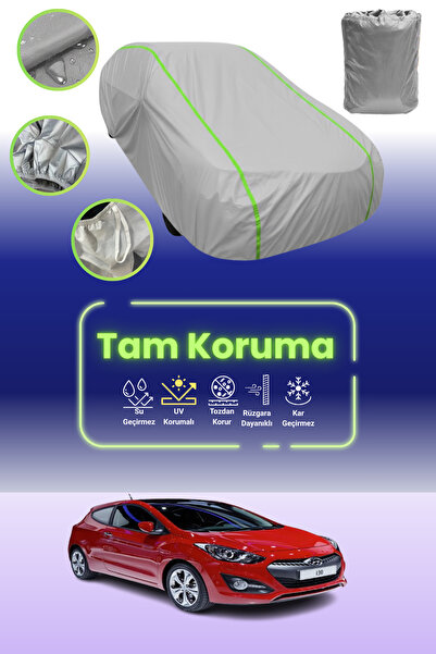 Dokaca Neo غطاء حماية للسيارة باللون الرمادي النيون قماش مجدّل متوافق مع سيار...