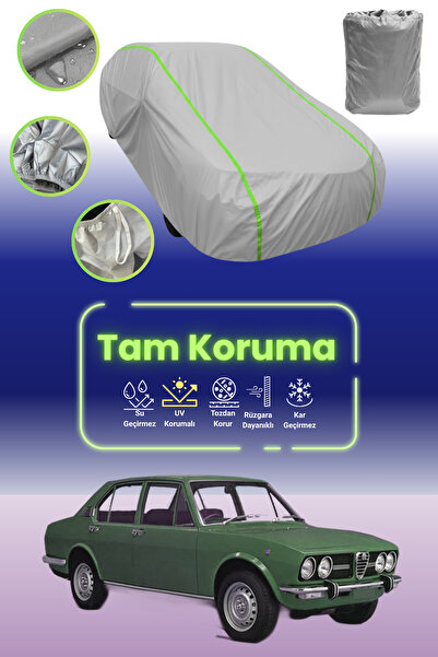 Dokaca Neo غطاء حماية للسيارة من القماش الرمادي النيون قماش مجدّل ألفا روميو ألفيتا متوافق مع السيارات