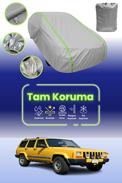 Dokaca Neo غطاء حماية للسيارة باللون الرمادي النيون قماش مجدّل جيب شيروكي 199...