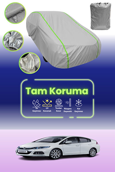 Dokaca Neo غطاء حماية للسيارة باللون الرمادي النيون قماش مجدّل هوندا إنسايت 2012 - 2014 متوافق مع غطاء حماية السيارة