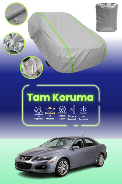 Dokaca Neo غطاء حماية للسيارة باللون الرمادي النيون قماش مجدّل مازدا 6/اتينزا...