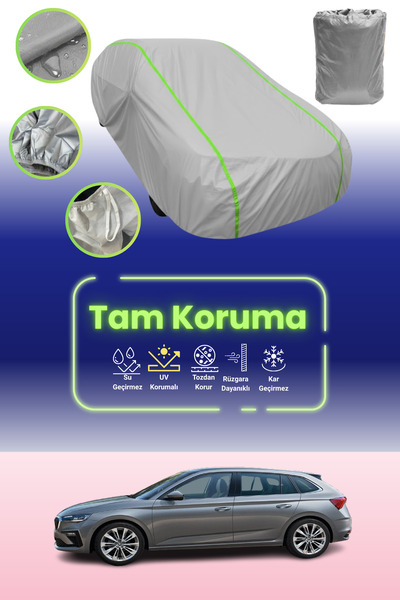 Dokaca Neo غطاء حماية للسيارة من القماش الرمادي النيون قماش مجدّل متوافق مع س...