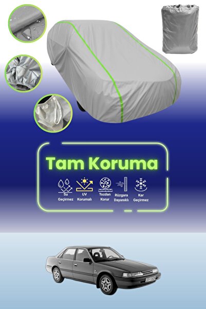 Dokaca Neo غطاء حماية للسيارة من القماش الرمادي النيون قماش مجدّل مازدا 626 3...