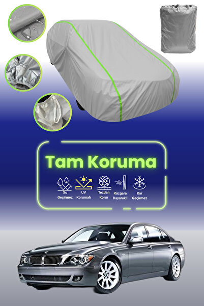 Dokaca Neo غطاء حماية للسيارة من القماش الرمادي اللامع قماش مجدّل متوافق مع سيارات بي إم دبليو الفئة السابعة