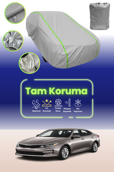 Dokaca Neo غطاء حماية للسيارة باللون الرمادي النيون قماش مجدّل كيا أوبتيما (ا...