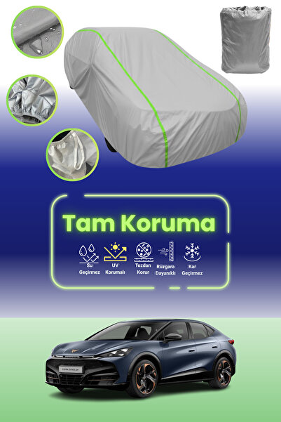 Dokaca Neo غطاء حماية للسيارة من القماش الرمادي النيون قماش مجدّل كوبرا تافاسكان متوافق مع قماش السيارة