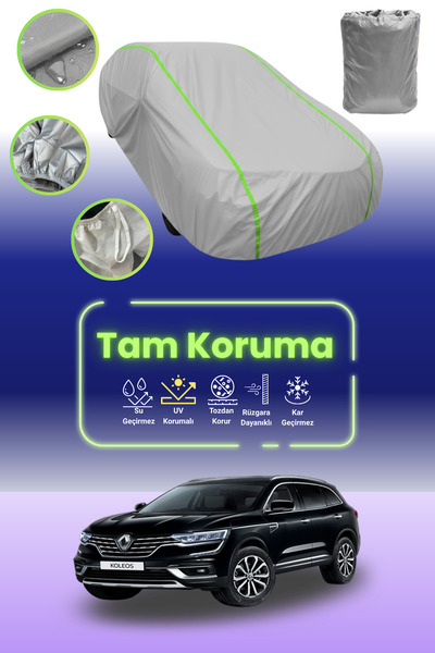 Dokaca Neo غطاء حماية من القماش للسيارة باللون الرمادي النيون قماش مجدّل متوافق مع سيارة رينو كوليوس 2016 - 2019