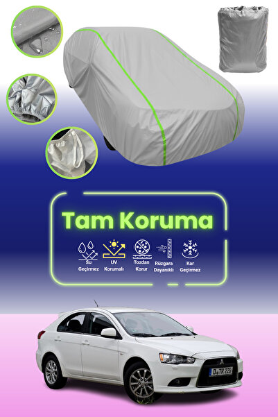 Dokaca Neo غطاء حماية للسيارة باللون الرمادي النيون قماش مجدّل متوافق مع سيارة ميتسوبيشي لانسر سبورتباك 9