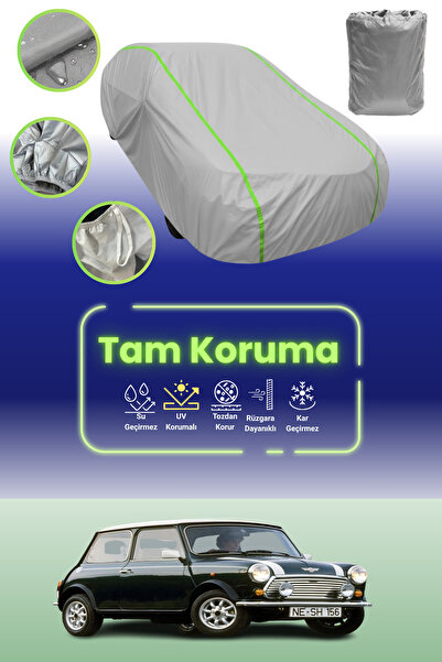 Dokaca Neo غطاء حماية للسيارة باللون الرمادي النيون قماش مجدّل ميني كوبر ميني كلاسيك 1997 - 2000 متوافق مع غطاء حماية السيارة