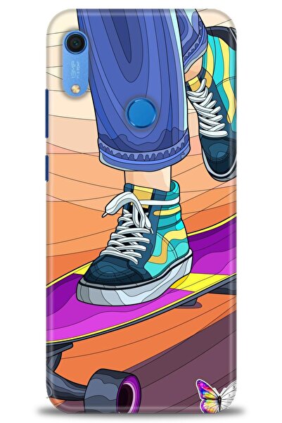 Rulet Aksesuar غطاء متوافق مع هاتف هواوي Y6S HD مطبوع - غطاء سيليكون مصمم - 446