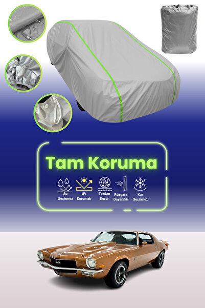 Dokaca Neo غطاء حماية للسيارة باللون الرمادي النيون قماش مجدّل شيفروليه كامارو سوبر سبورت 1971 - 1972 متوافق مع غطاء حماية السيارة