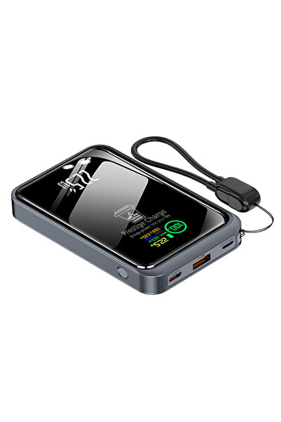 PRESTIGE CHARGE Baterie Externa Mini 10.000mAh, 22.5W, Cablu C-Lightning, inc...