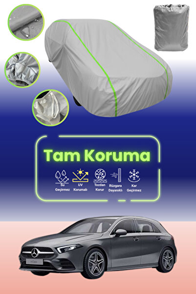 Dokaca Neo غطاء حماية للسيارة من قماش السيارة باللون الرمادي النيون قماش مجدّل متوافق مع سيارة مرسيدس-بنز الفئة A