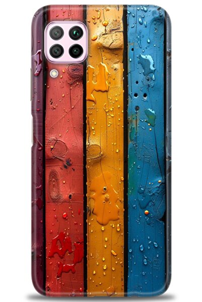 Rulet Aksesuar غطاء متوافق مع هاتف هواوي P40 لايت HD مطبوع - غطاء سيليكون بتص...